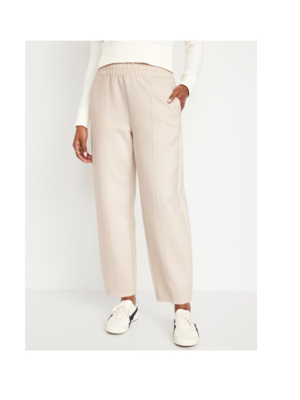 NWT  High-Waisted Dynamic Fleece Barrel-Leg Sweatpants for Women Sz XS